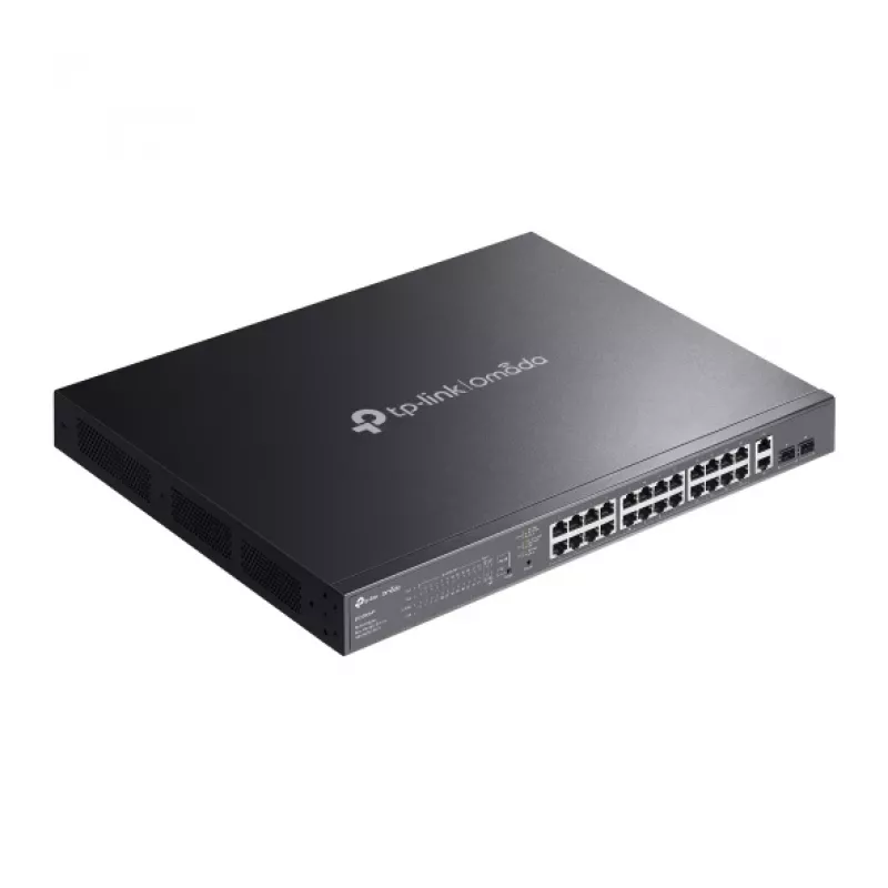 Switch de rede TP-Link Omada ES228GMP gerido L2 Gigabit Ethernet (10/100/1000) Power over Ethernet (PoE) preto