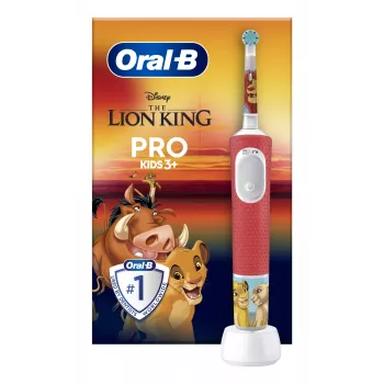 Escova de dentes elétrica Oral-B Kids VITALITYPROLIONK criança rotativa-oscilante multicolor