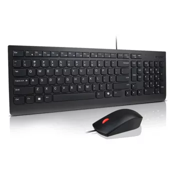 Teclado e rato Lenovo 4X31R64446 com USB universal Nórdico Preto