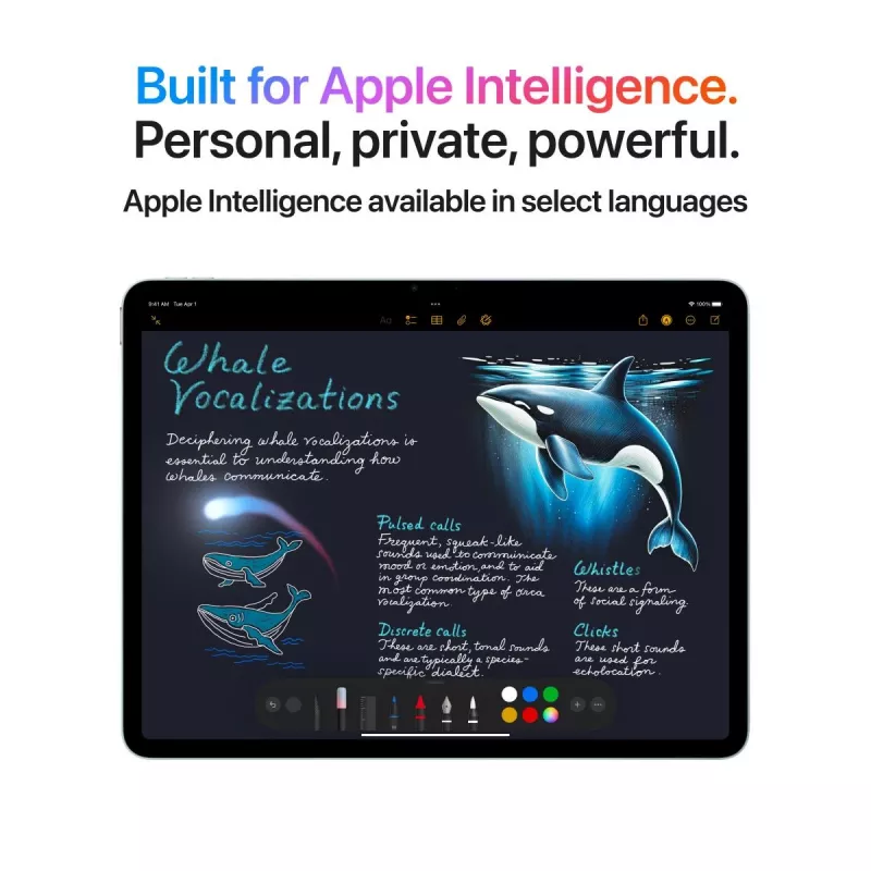 APPLE iPad Air (2025) - M3 - 11 polegadas - 7.ª geração - Wi-Fi + Cellular - 128 GB - Roxo