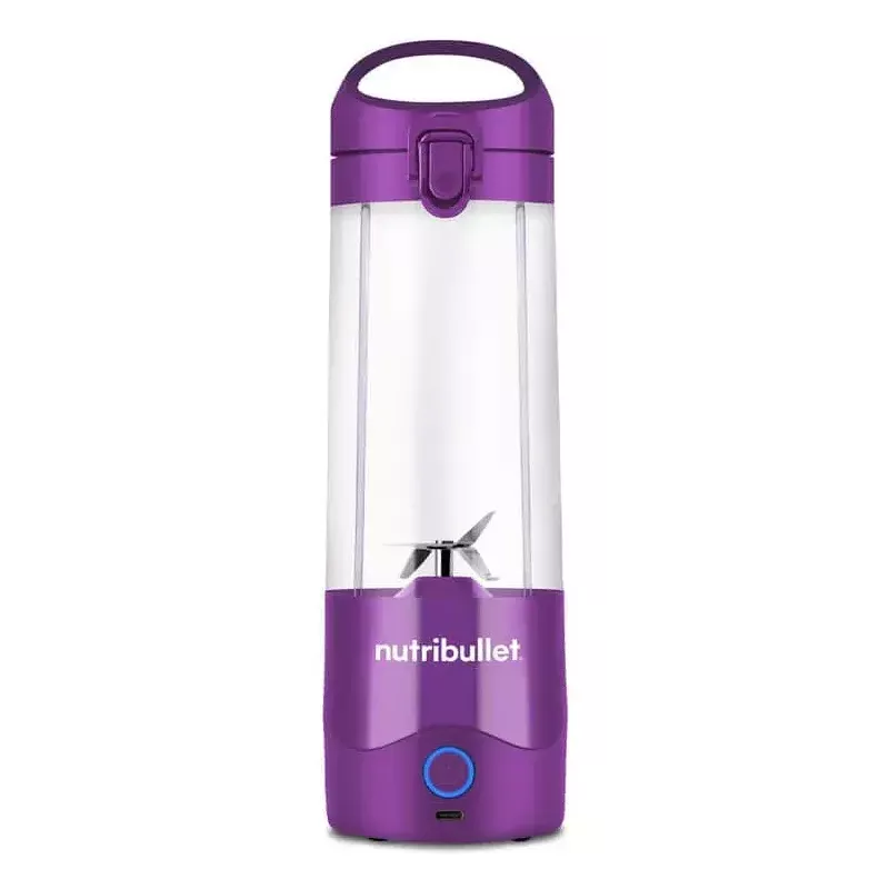 Misturadora portátil NUTRIBULLET Portable 0.475 L — roxa, bateria de 2000 mAh, recipiente Tritan