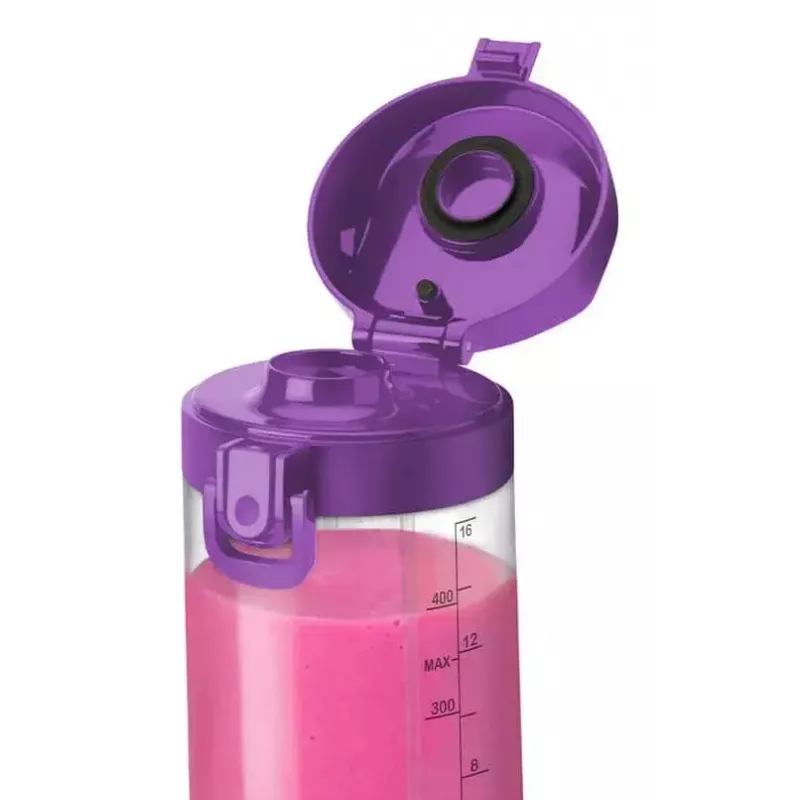 Misturadora portátil NUTRIBULLET Portable 0.475 L — roxa, bateria de 2000 mAh, recipiente Tritan