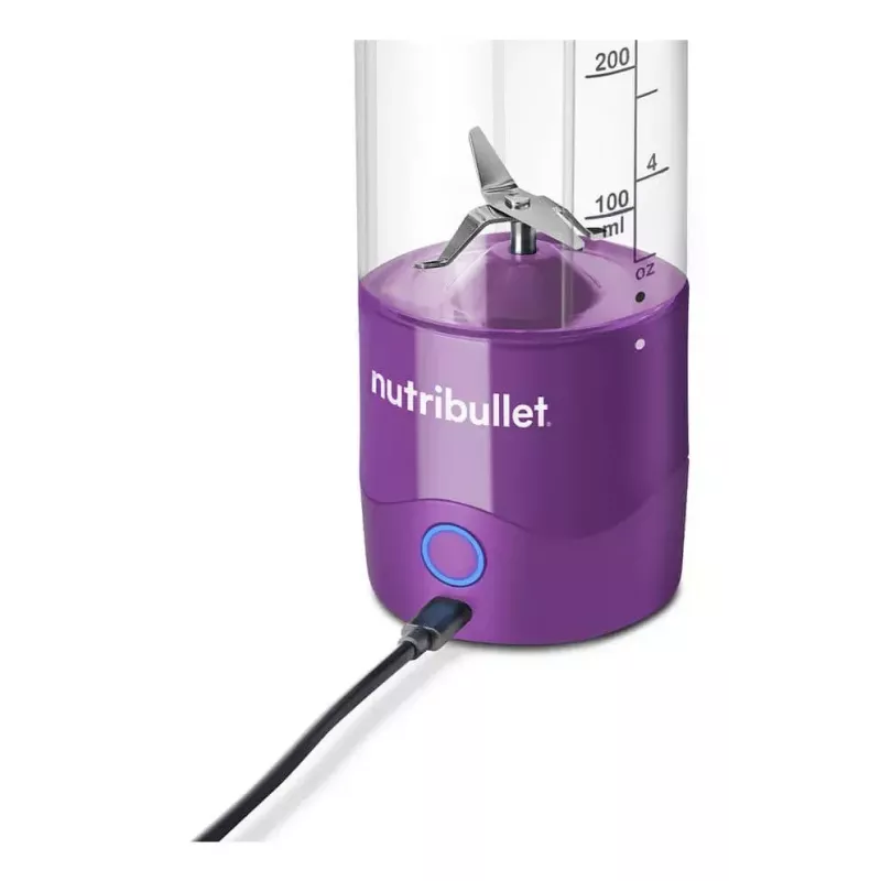 Misturadora portátil NUTRIBULLET Portable 0.475 L — roxa, bateria de 2000 mAh, recipiente Tritan