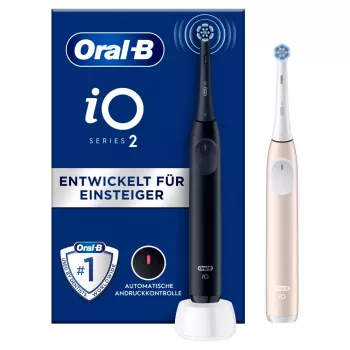 Escova de dentes elétrica Oral-B iO Series 2 Duo preta rosa recarregável com sensor de pressão inteligente