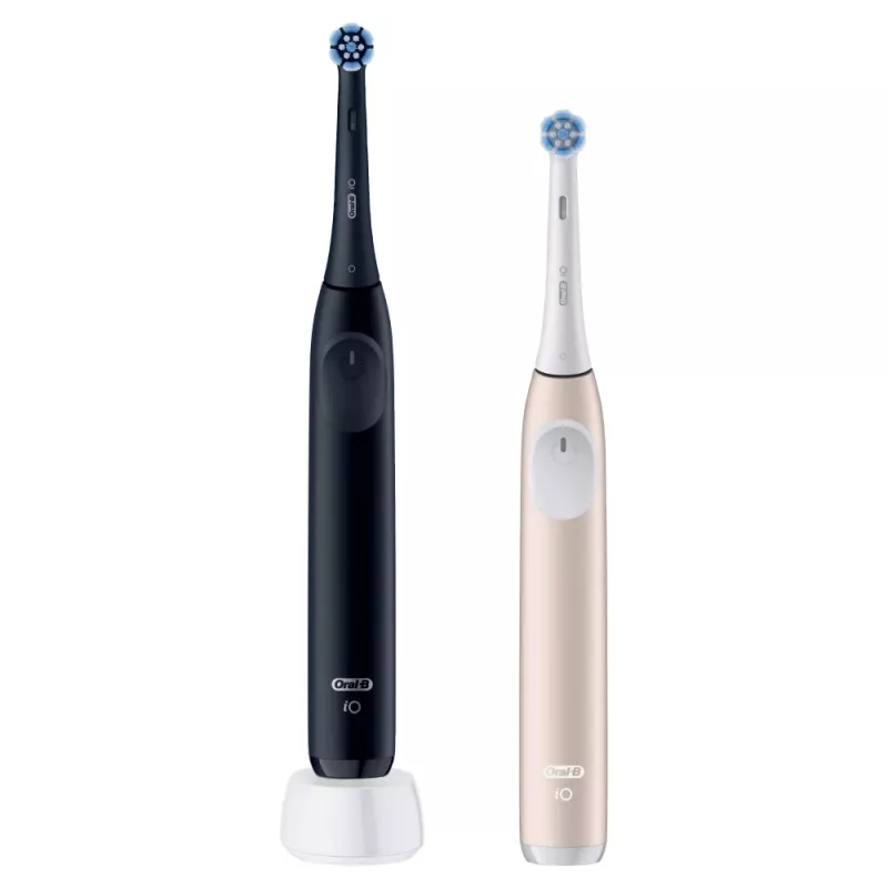 Escova de dentes elétrica Oral-B iO Series 2 Duo preta rosa recarregável com sensor de pressão inteligente