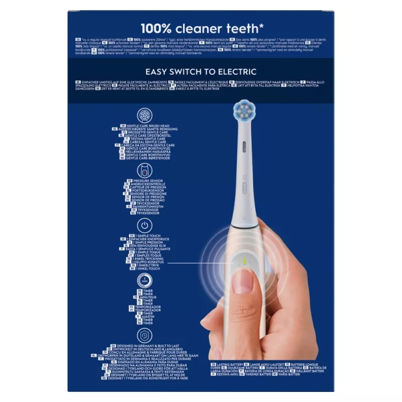 Escova de dentes elétrica Oral-B iO Series 2 Duo preta rosa recarregável com sensor de pressão inteligente