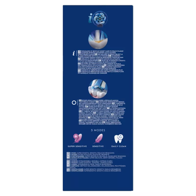 Escova de dentes elétrica Oral-B iO Series 2 Duo preta rosa recarregável com sensor de pressão inteligente