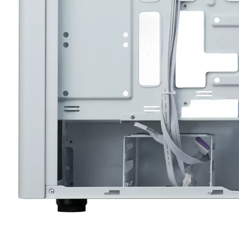 Caixa para PC Cooler Master Elite 502 Midi Tower Branco — ATX, 3x 120 mm à frente, 120 mm atrás, fonte de alimentação em baixo, suporta unidades de 2,5