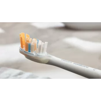 Cabeças de escova de dentes de substituição originais Philips A3 Premium All-in-One HX9094/87, branco, 4 unidades