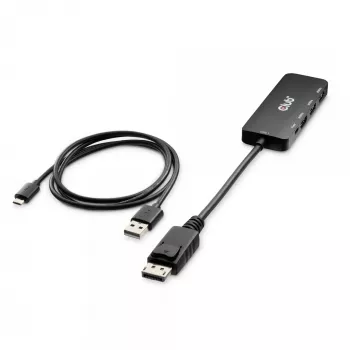 Hub CLUB3D DisplayPort™ para Triple HDMI™ 8K60Hz, DisplayPort, HDMI, 2.1b/1.4a, 13,5 Mbit/s, 120 Hz, 3840 x 2160, 7680 x 4320