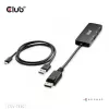 Club 3D CSV-7330 adaptador hub MST de DisplayPort 2.1 para 3x HDMI 2.1, 8K60Hz, 4K120Hz, 13,5 Gbps, HDR, HDCP 2.3, preto