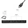 Club 3D CSV-7330 adaptador hub MST de DisplayPort 2.1 para 3x HDMI 2.1, 8K60Hz, 4K120Hz, 13,5 Gbps, HDR, HDCP 2.3, preto