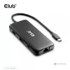Dock portátil CLUB3D 8-1 USB Type-C® 10Gbps para HDMI™ e DisplayPort™ 8K30Hz PD máx. 100Watt
