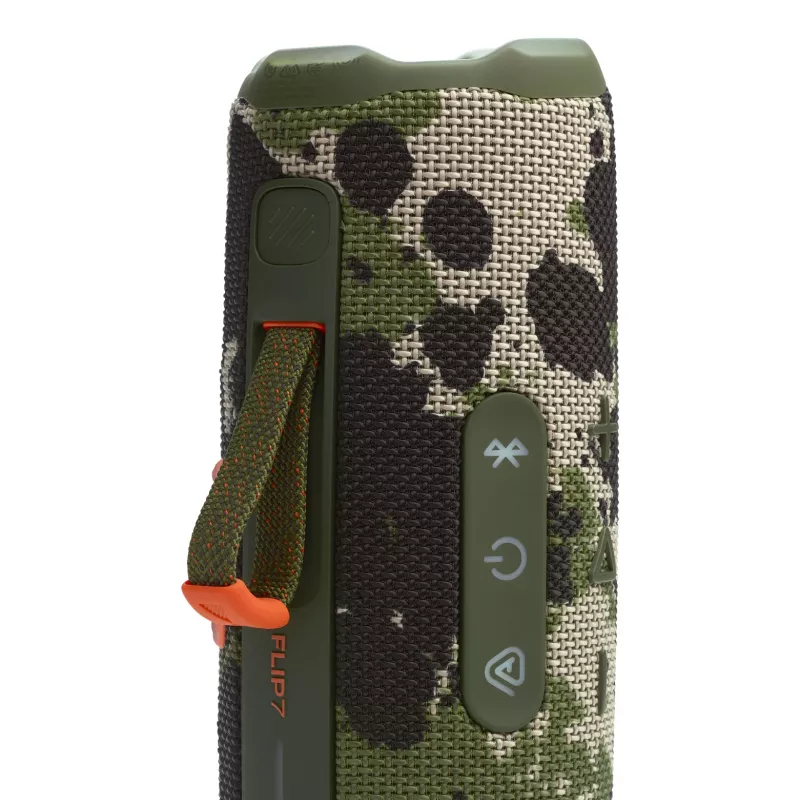 JBL Flip 7 (JBLFLIP7SQUAD) coluna Bluetooth portátil, Bluetooth 5.4, IP68, 4800 mAh, Squad caqui camuflado