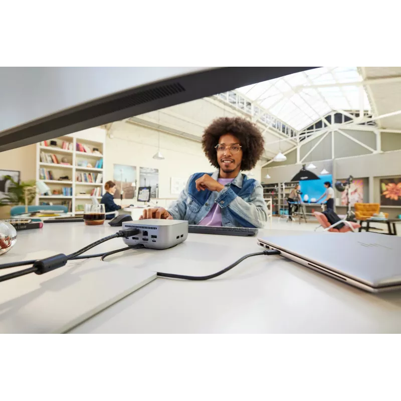 Dock HP Thunderbolt 4 Ultra 180W G6, com fios, Thunderbolt 4, 180 W, 10,100,1000,2500 Mbit/s, Cinzento, 8K Ultra HD