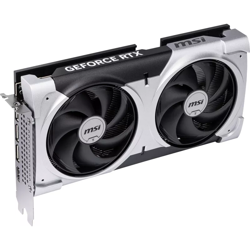 Placa gráfica MSI GeForce RTX 5060 Ti 8 GB GDDR7, PCIe 5.0, 4608 CUDA, 2602 MHz Boost, 128 bits, 2 ventoinhas, 180 W