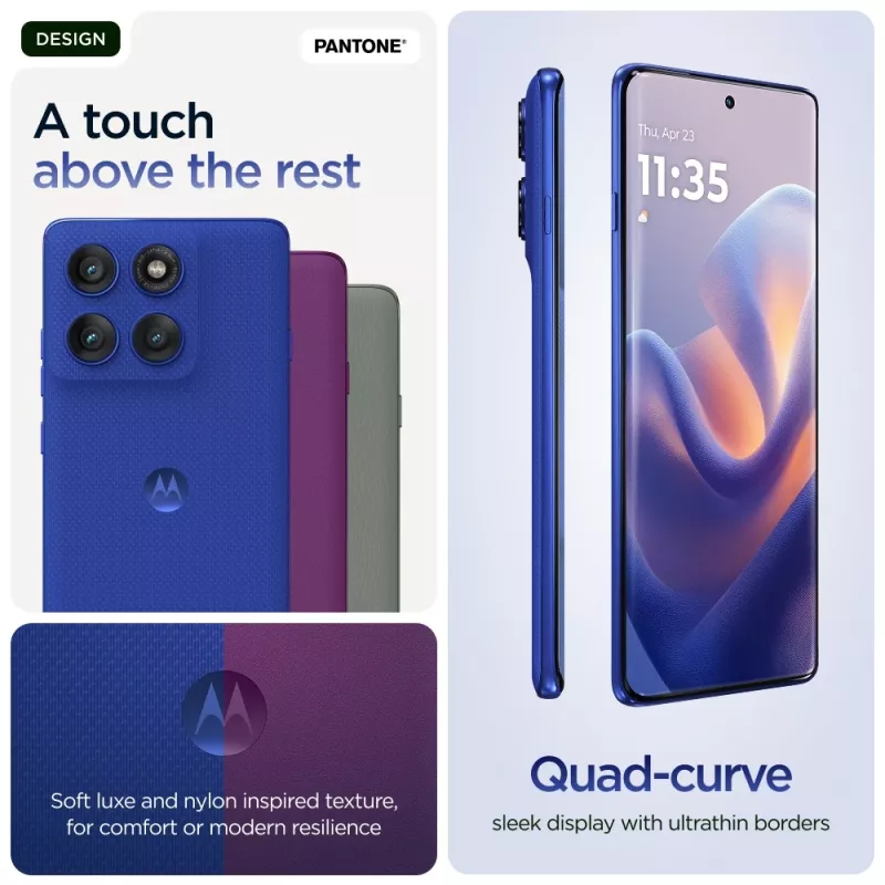 Motorola edge 60 pro 16,9 cm (6,67 polegadas) Dual SIM Android 15 5G USB Type-C 12 GB 512 GB 6000 mAh azul