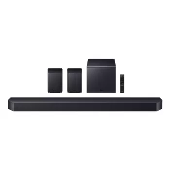 Soundbar Samsung HW-Q990F 11.1.4 canais, 756 W, preto, subwoofer sem fios, HDMI, Wi‑Fi