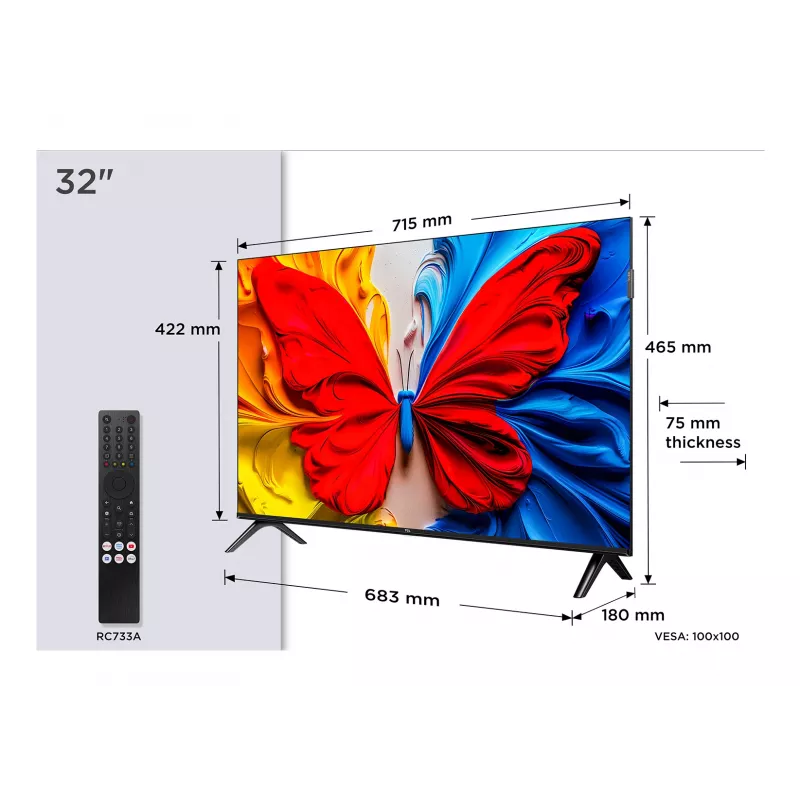 TV TCL 32S5K 81,3 cm (32 polegadas) Full HD Smart TV Wi-Fi preto