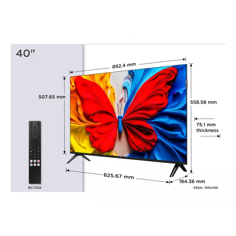 TV TCL 40S5K 101,6 cm (40 polegadas) Full HD Smart TV Wi-Fi preto