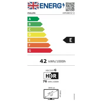TV Philips 43PUS8010/12 109,2 cm (43 polegadas) 4K Ultra HD Smart TV Wi-Fi preto