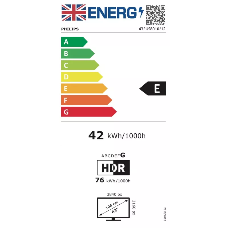 TV Philips 43PUS8010/12 109,2 cm (43 polegadas) 4K Ultra HD Smart TV Wi-Fi preto