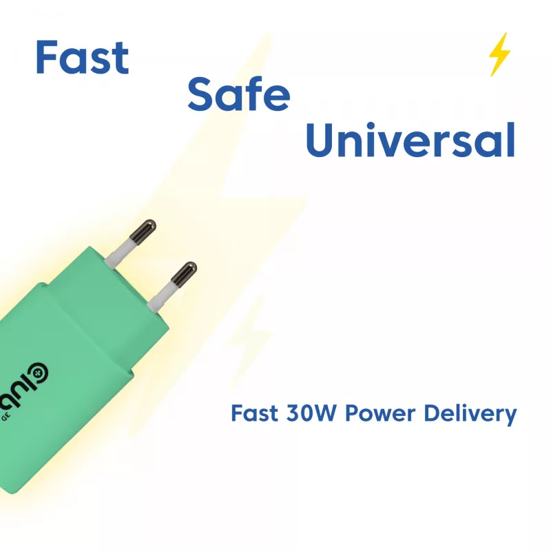 Carregador USB-C pack de 2 30W da club 3d — dois adaptadores de alimentação USB-C de 30W
