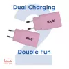 CLUB3D pack de 2 carregadores USB C 30 Watt branco, interior, AC, rosa