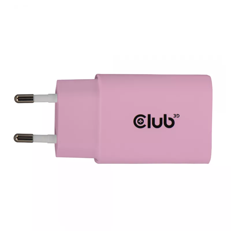 CLUB3D pack de 2 carregadores USB C 30 Watt branco, interior, AC, rosa