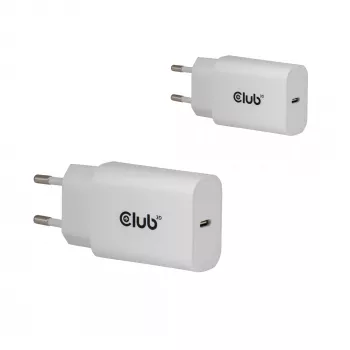 Carregador USB‑C pack de 2 CLUB3D CAC-3020, 30 W no total, branco