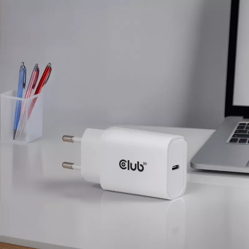 Carregador USB‑C pack de 2 CLUB3D CAC-3020, 30 W no total, branco
