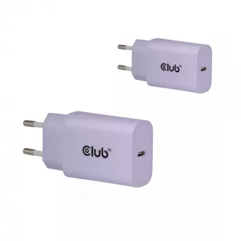 Fonte de alimentação club 3d carregador USB-C 30W pack de 2 compacto para telemóveis e tablets