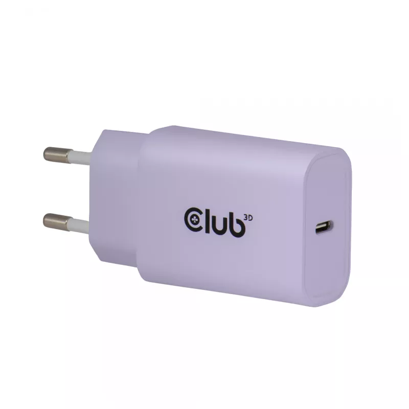 Fonte de alimentação club 3d carregador USB-C 30W pack de 2 compacto para telemóveis e tablets
