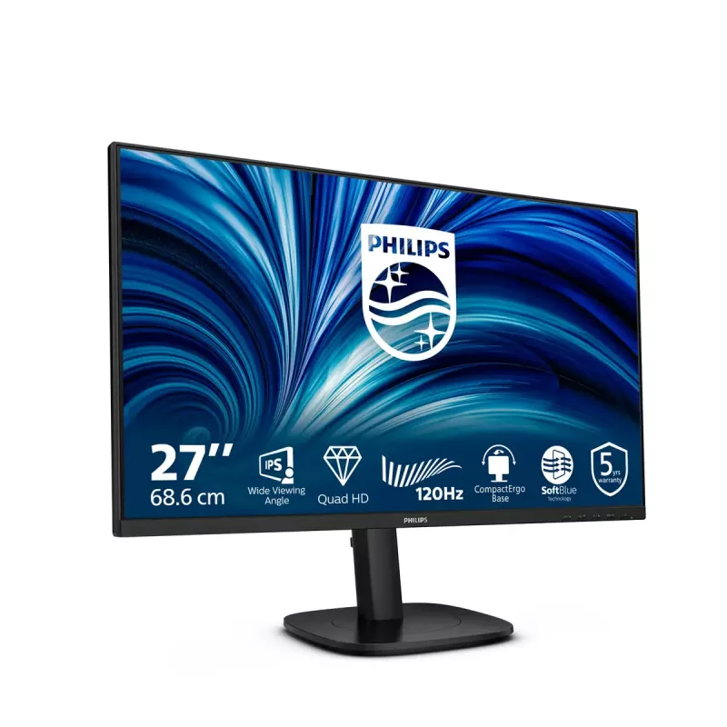 Monitor Philips 27B2N3500J/00 68,6 cm (27 polegadas) 2560 x 1440 píxeis 2K LCD preto