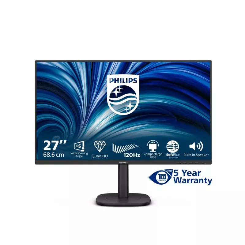 Monitor Philips 27B2N3500J/00 68,6 cm (27 polegadas) 2560 x 1440 píxeis 2K LCD preto