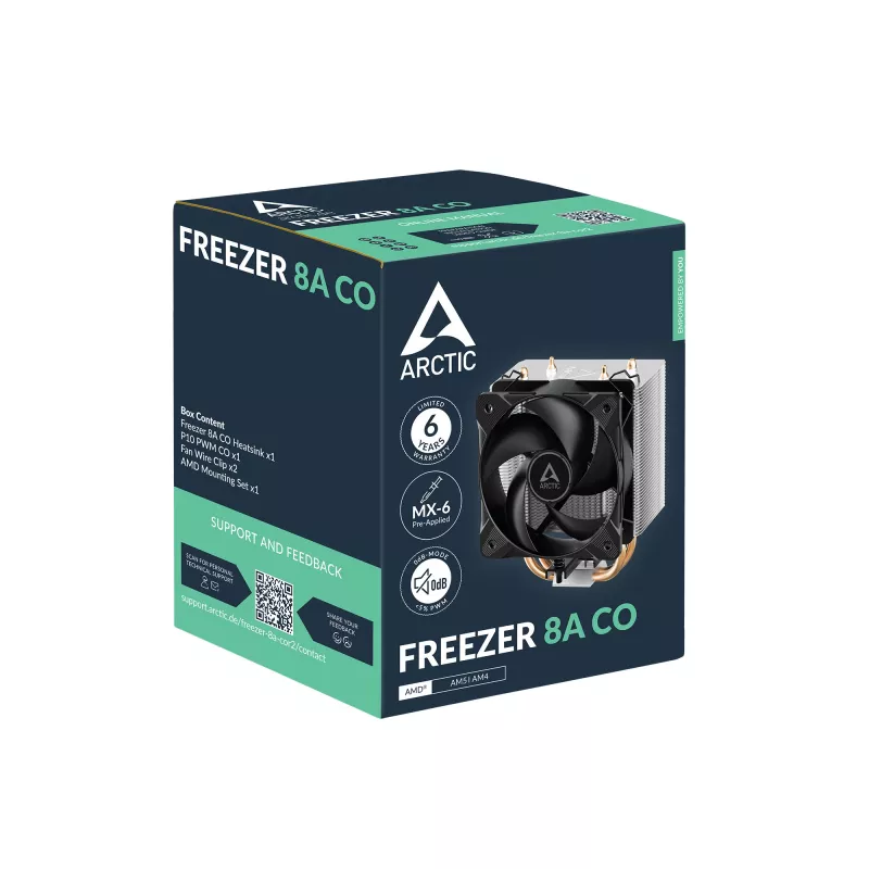 ARCTIC Freezer 8A - CO arrefecedor compacto para CPU AMD para funcionamento contínuo