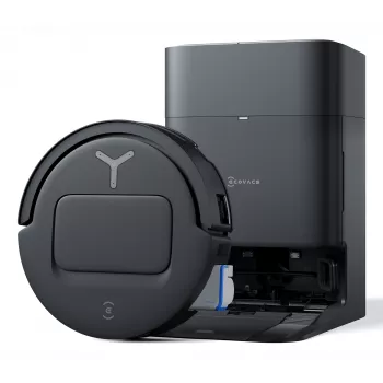 Aspirador robô Ecovacs Deebot T80 Omni – sem saco 3 L pó, 0,11 L água, 6400 mAh, 297 min de autonomia, preto
