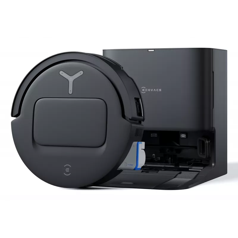 Aspirador robô Ecovacs Deebot T80 Omni – sem saco 3 L pó, 0,11 L água, 6400 mAh, 297 min de autonomia, preto