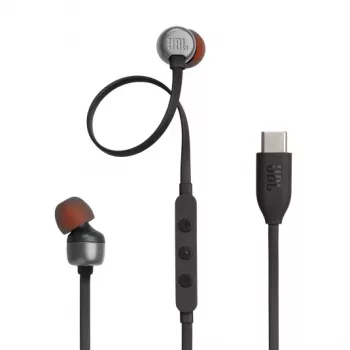 Headset JBL Tune 310C com fios intra-auriculares chamadas/música USB-C preto
