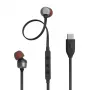 Headset JBL Tune 310C com fios intra-auriculares chamadas/música USB-C preto