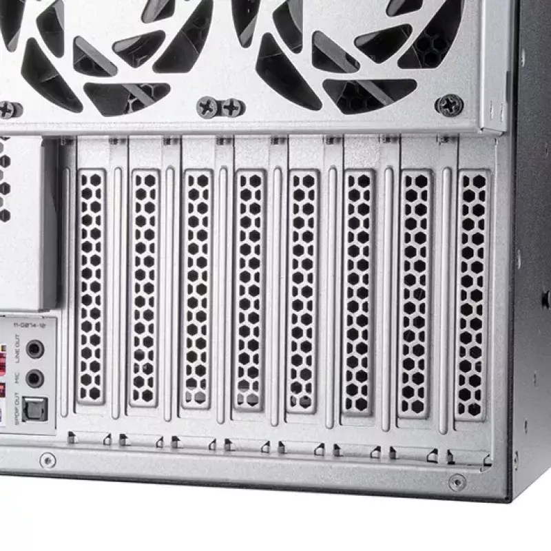 Rack de servidor Silverstone RM52 preto ATX SFX 440x550x220mm