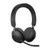Jabra Evolve2 65 USB-C preto MS base de carregamento estéreo