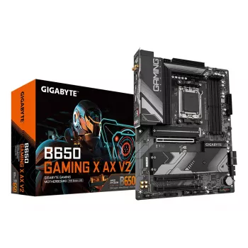 Placa-mãe GIGABYTE B650 GAMING X AX V2 - CPUs AMD Ryzen 9000 Series, VRM 8+2+2 fases, até 8000MHz DDR5 (OC), 1xPCIe 5.0 + 2xPCIe 4.0 M.2, 2.5GbE LAN, WIFI 6E, USB 3.2 Gen 2