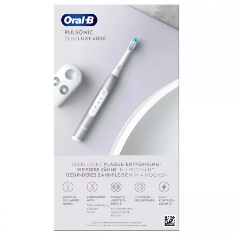 Escova de dentes sónica Oral-B Pulsonic schlank Luxe 4000 adulto platina