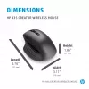 Rato sem fios HP 930 Creator, para destros, Bluetooth, 3000 DPI, prateado