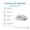 Rato sem fios HP 930 Creator, para destros, Bluetooth, 3000 DPI, prateado
