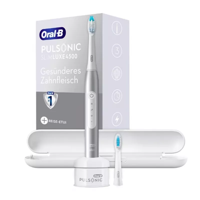 Escova de dentes sónica Oral-B Pulsonic schlank Luxe 4500 adulto platina