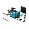 FRACTAL DESIGN Pop Air RGB Cyan Core TG Clear Tint