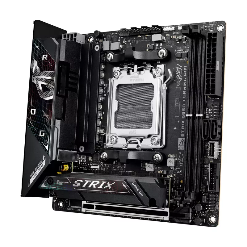 Motherboard ASUS ROG STRIX B850-I GAMING WIFI, AMD B850, Socket AM5, mini ITX, 2x DDR5, Wi-Fi 7, 2.5Gb LAN