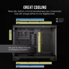 Caixa de PC CORSAIR - Mid-Tower - 2500x Dual Chamber - preto